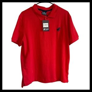 NWT Pacific Polo Club Men's Red Short Sleeve Polo Size L